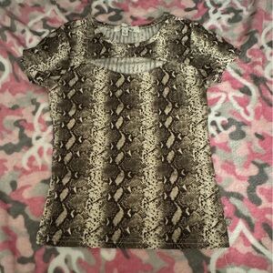 Snake skin print top